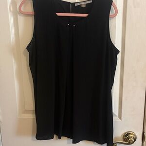 Marc New York Classic Black Sleeveless Blouse